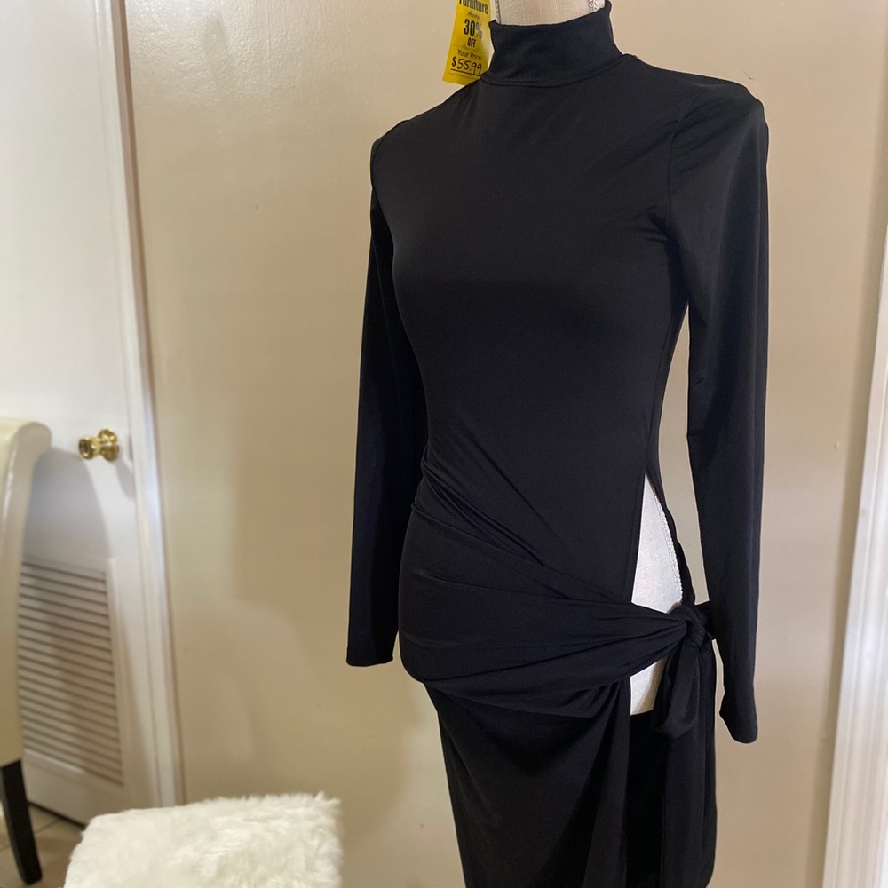Black cut out dress